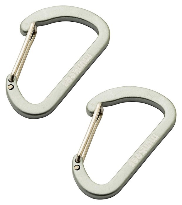 Munkees 3251 карабин Flat Wiregate 4 мм x 40 мм (пара) grey