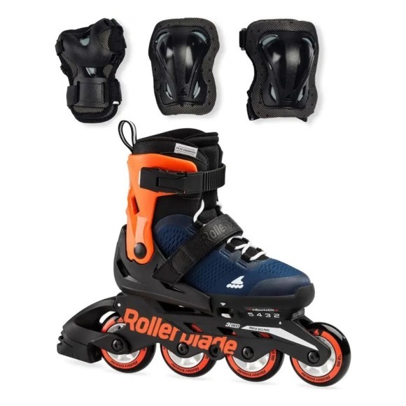 Ролики Rollerblade Combo 2024 midnight blue-warm orange