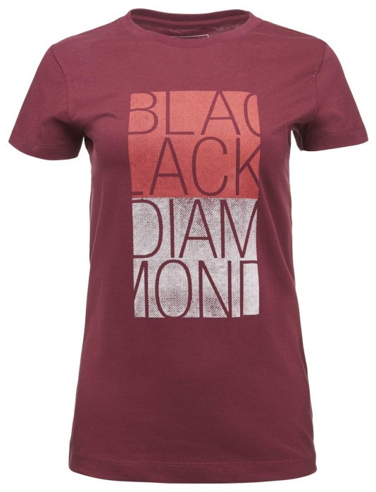 Женская футболка Black Diamond SS Block Tee Wine, р.