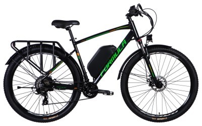 Велосипед с электроприводом 28" AL Formula eCURSOR MAN DD CS рама-20" 48B 17.5А*ч 500Вт черно-зеленый YS 2498-1 2025
