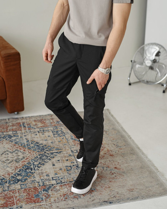 Брюки мужские рип-стоп черные. Брюки рип-стоп повседневные черные Pobedov Expedition