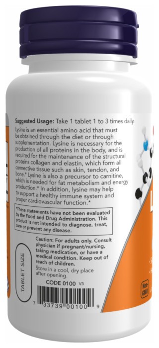 LYSINE 500mg - 100 tabs