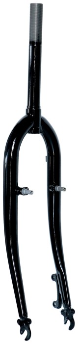 Вилка 26" жесткая жесткая 1" шток-190мм disc/v-br ST резьбовая под эксцентрик черный FSD