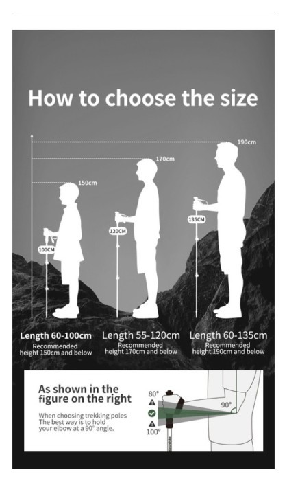 Трекінгова палиця 3-сек. Naturehike CNK2550DS010, 55-120 см, алюміній, зелена, укр, укр