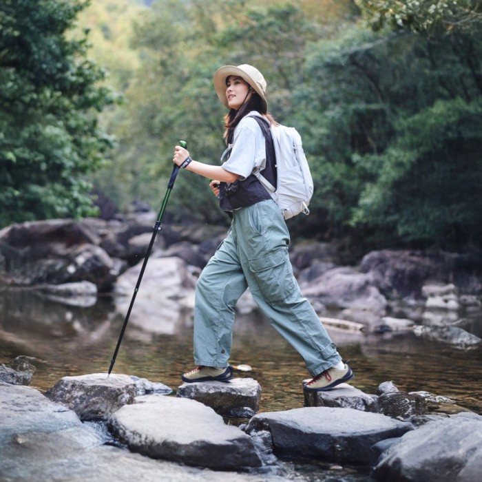 Трекінгова палиця 3-сек. Naturehike CNK2550DS010, 55-120 см, алюміній, зелена, укр, укр