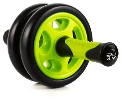Колесо для преса подвійне PowerPlay 4327 Dual-Core Ab Wheel Чорно-зелене