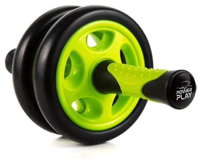 Колесо для преса подвійне PowerPlay 4327 Dual-Core Ab Wheel Чорно-зелене