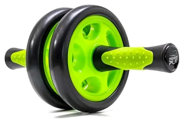 Колесо для преса подвійне PowerPlay 4327 Dual-Core Ab Wheel Чорно-зелене