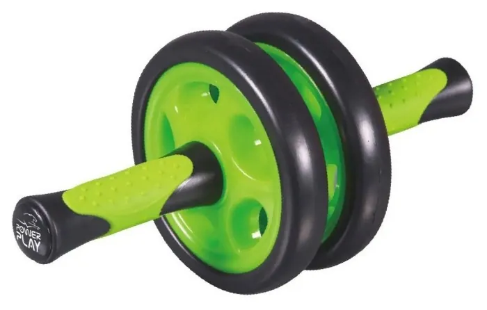 Колесо для преса подвійне PowerPlay 4327 Dual-Core Ab Wheel Чорно-зелене