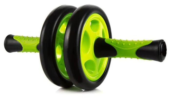 Колесо для преса подвійне PowerPlay 4327 Dual-Core Ab Wheel Чорно-зелене