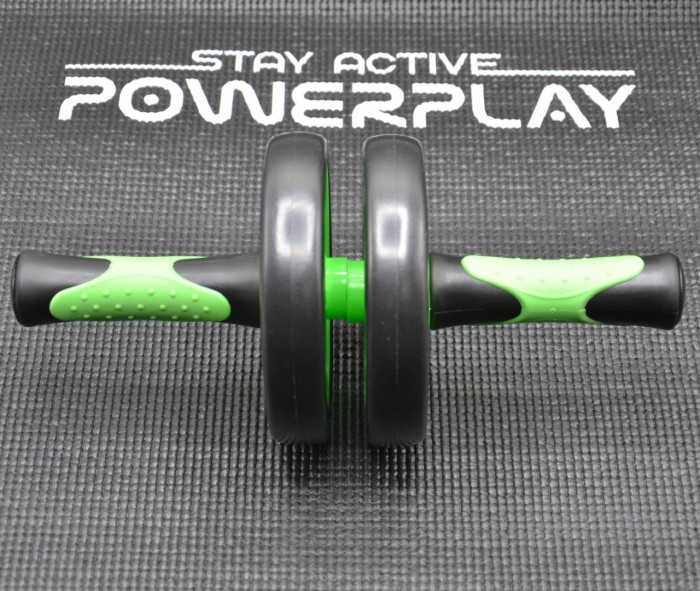 Колесо для преса подвійне PowerPlay 4327 Dual-Core Ab Wheel Чорно-зелене