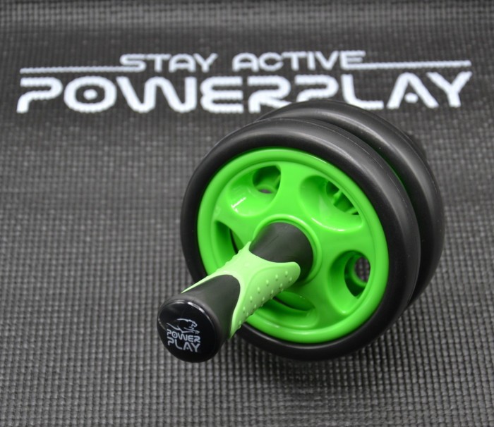 Колесо для преса подвійне PowerPlay 4327 Dual-Core Ab Wheel Чорно-зелене