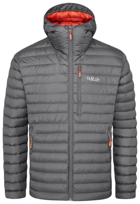 Чоловічий легкий пуховик Rab Microlight Alpine Jacket, Graphene