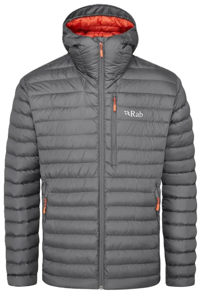 Чоловічий легкий пуховик Rab Microlight Alpine Jacket, Graphene (M)