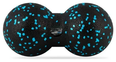Массажный мяч двойной PowerPlay PP-4352 Epp foam peanut ball (d8*16cm.) Черно-Голубой