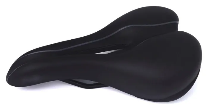 Седло Green Cycle GCS-2604,280мм x 180мм, стальные рейлы, черное