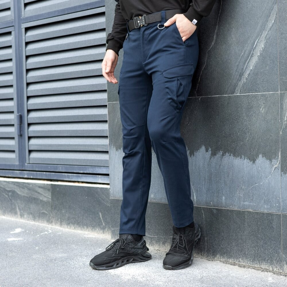 Штани тактичні темно-сині чоловічі M Pobedov Tactical V2, укр, укр