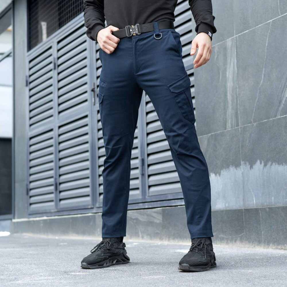 Штани тактичні темно-сині чоловічі M Pobedov Tactical V2, укр, укр