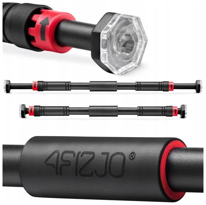 Турник раздвижной 4FIZJO 66-100 см Black/Red (P-5907739310385)