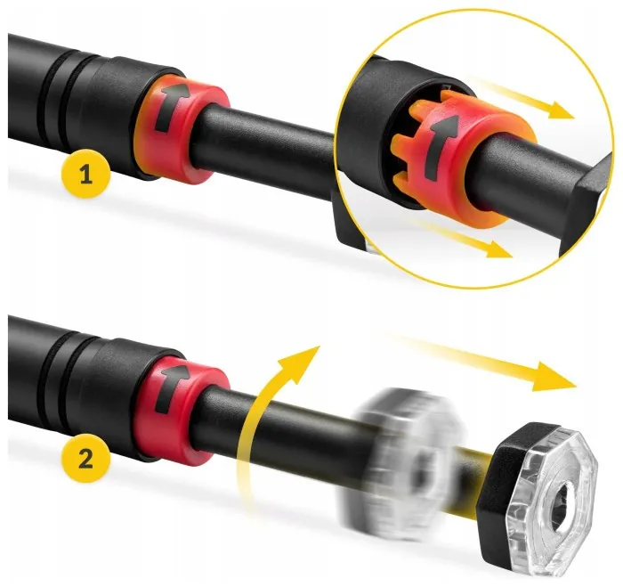 Турник раздвижной 4FIZJO 66-100 см Black/Red (P-5907739310385)