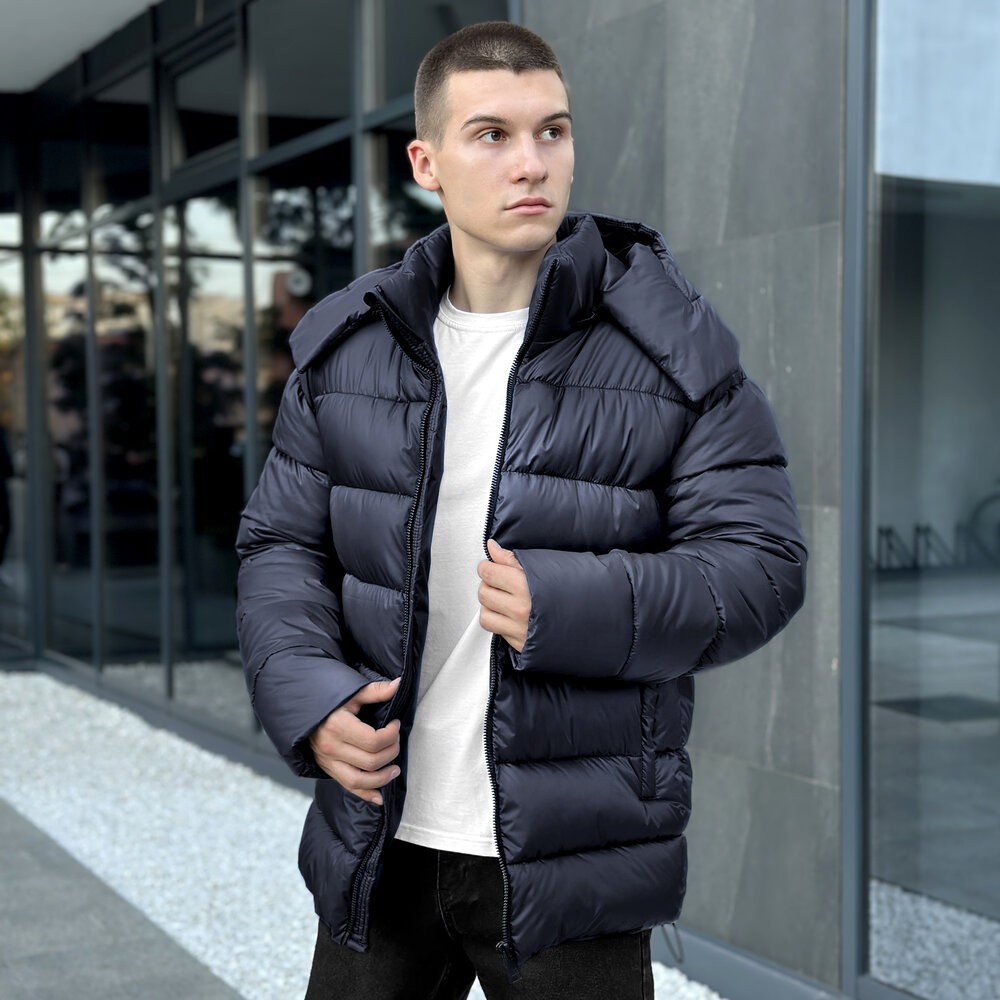 Чоловіча зимова куртка темно-синя Pobedov Snowfall