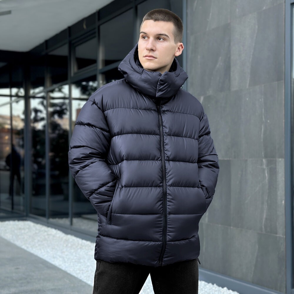 Чоловіча зимова куртка темно-синя Pobedov Snowfall