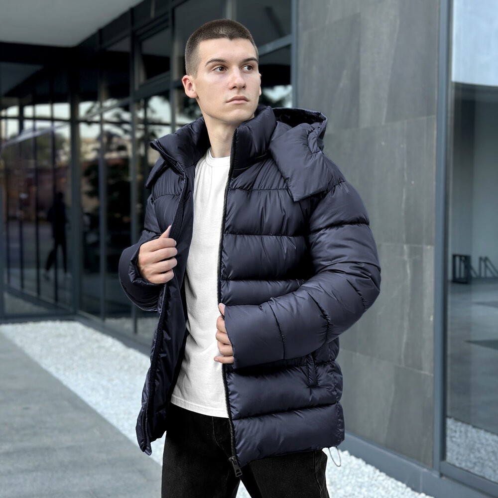 Чоловіча зимова куртка темно-синя Pobedov Snowfall