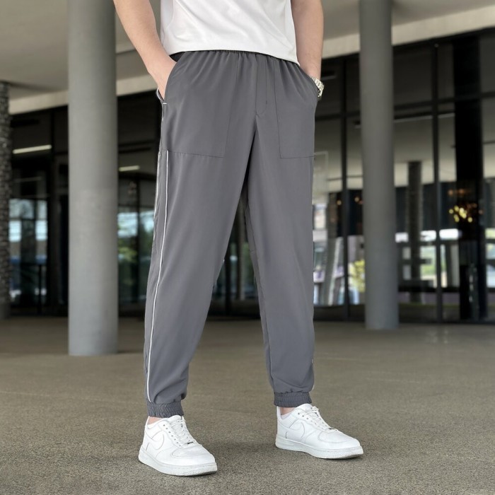 Мужские легкие джогеры из софта темно-серые Pobedov Weekend