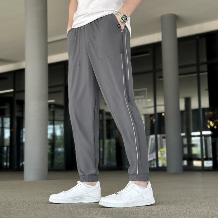 Мужские легкие джогеры из софта темно-серые Pobedov Weekend