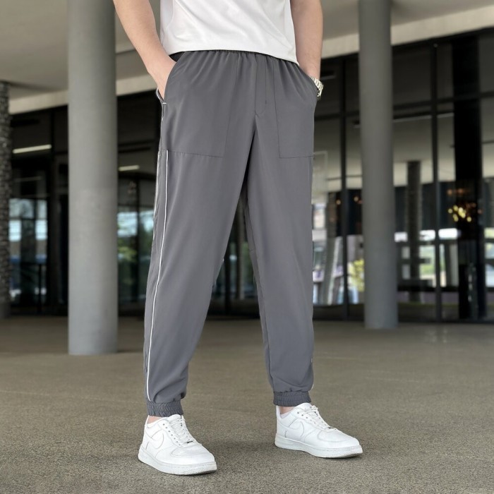 Мужские легкие джогеры из софта темно-серые Pobedov Weekend