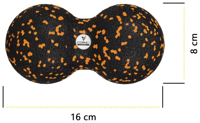 Масажний м'яч подвійний Cornix EPP DuoBall 8 x 16 см XR-0125