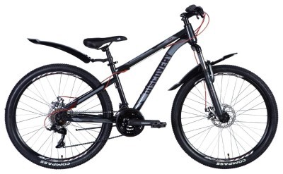 Велосипед ST 26" Discovery TREK AM DD рама- с крылом Pl 2024 (серый (м))