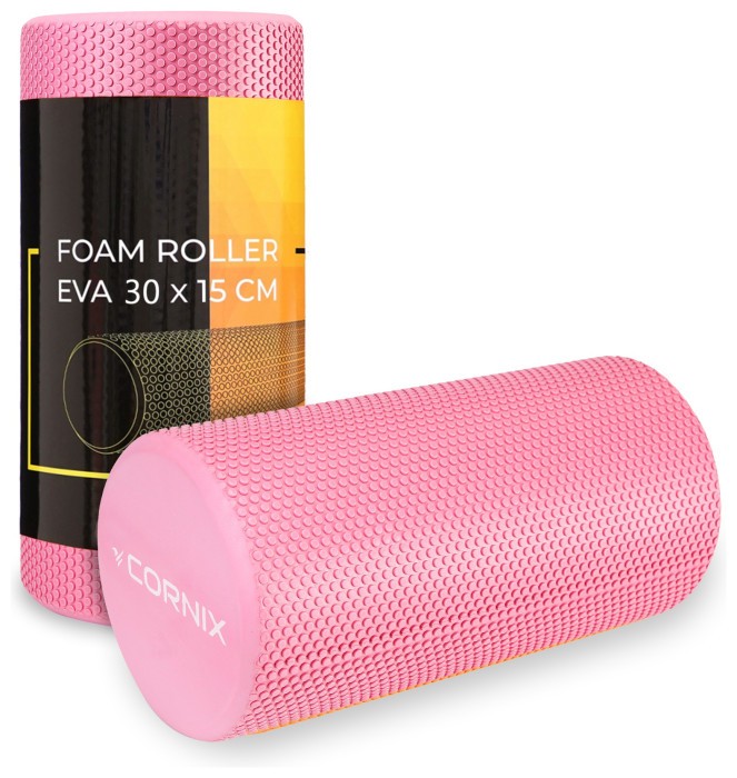 Масажний ролик Cornix EVA+ 30 x 15 см (валик, роллер) XR-0298 Pink