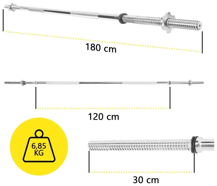 Гриф для штанги прямий Cornix 180 см 25 мм XR-0412