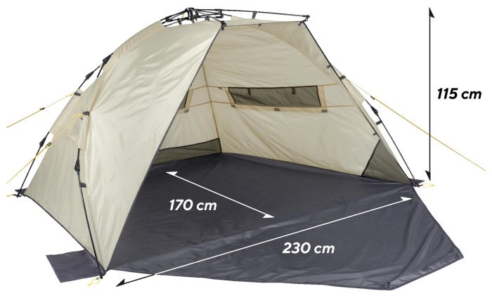 Палатка Uquip Speedy XL UV 50+ Sand/Grey (241007)