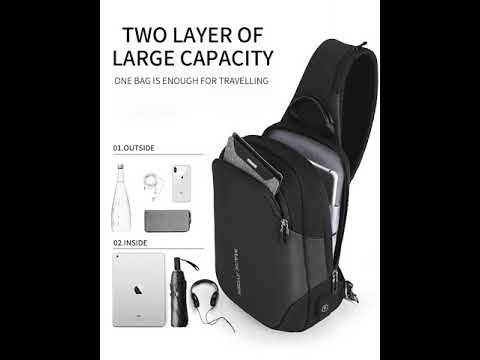 Рюкзак з однією лямкою Mark Ryden Mini Secret MR7056 Gray, укр, укр