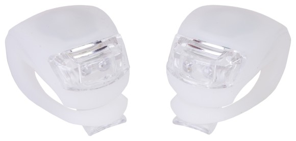 Мигалка 2шт BC-RL8001 біле+червоне світло LED силіконовий (білий корпус), укр
