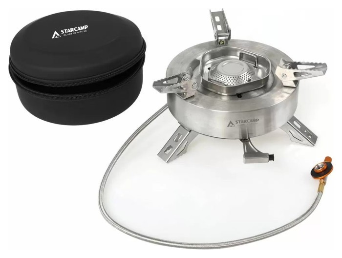 Горелка газовая Starcamp 4400W-11000W HX-CS14B silver