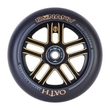 Колеса для трюкового самоката Oath BINARY 110мм x 24мм (пара) - Black/Yellow