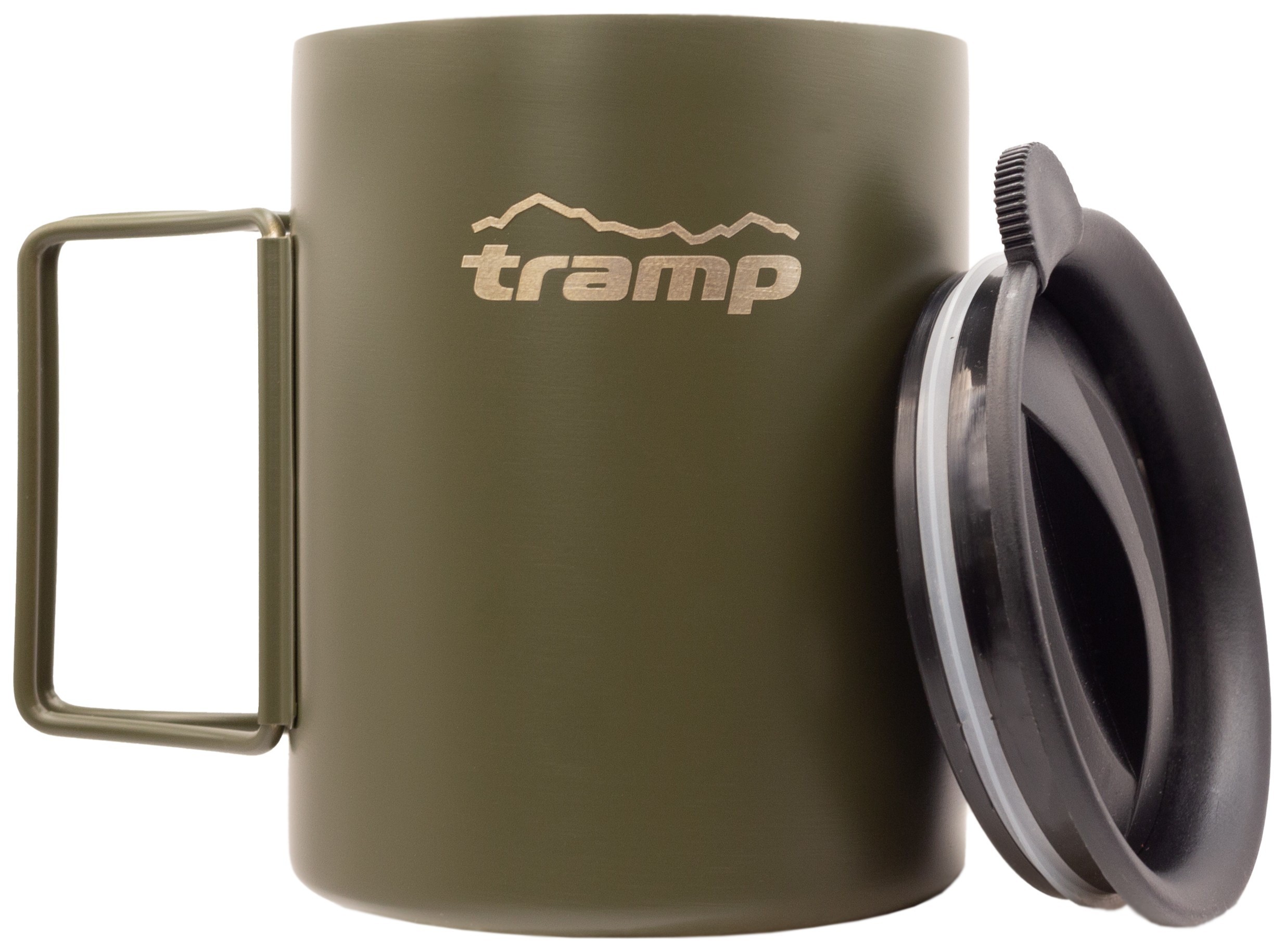 Термокружка TRAMP со складными ручками и поилкой 500мл UTRC-142 olive