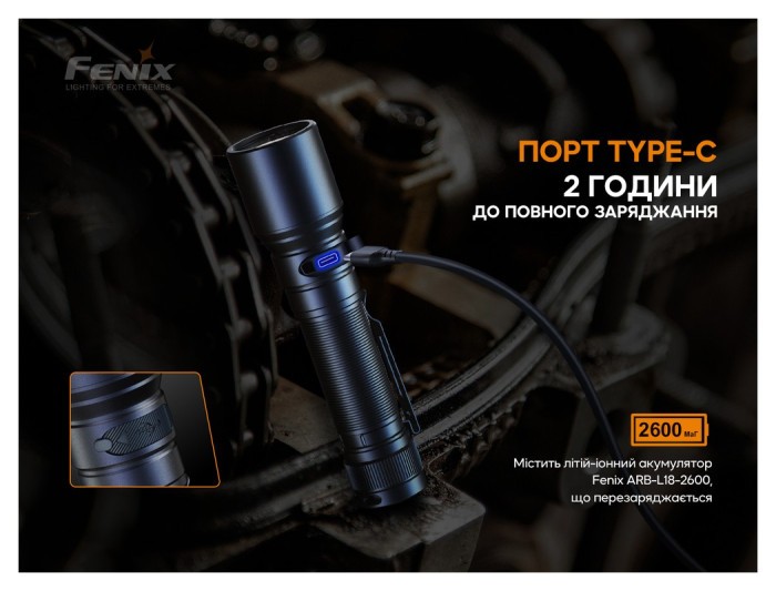 Фонарь ручной Fenix C6V3.0 оранжевый | Лимитированная серия