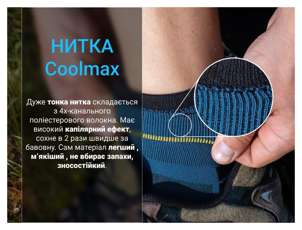 Носки водонепроницаемые Dexshell Running Lite 2.0 Socks, темно-голубые, размер S (36-38)