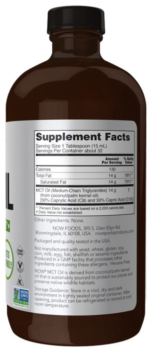 MCT Oil - 16 fl oz (Поврежденная банка)
