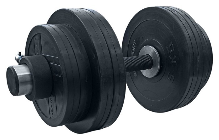 Гантелі гумові олімпійські RN-Sport на 36 кг, укр, укр