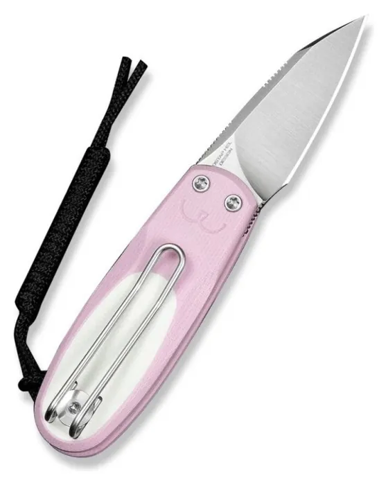 Нож складной карманный Civivi Purr, (4.65 см) Nitro-V / G10 розовый/белый