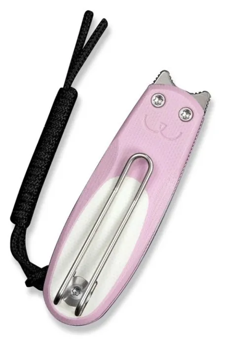 Нож складной карманный Civivi Purr, (4.65 см) Nitro-V / G10 розовый/белый