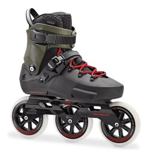 Роликові коньки для дорослих Rollerblade TWISTER EDGE 3WD 36.5 (5US) 230мм Black/army green (07847300 8E6), укр