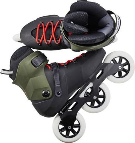 Роликовые коньки для взрослых Rollerblade TWISTER EDGE 3WD 36.5 (5US) 230мм Black/army green (07847300 8E6)