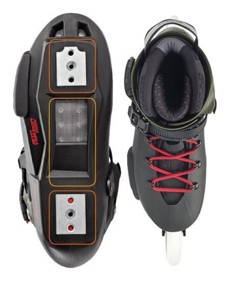 Роликовые коньки для взрослых Rollerblade TWISTER EDGE 3WD 36.5 (5US) 230мм Black/army green (07847300 8E6)