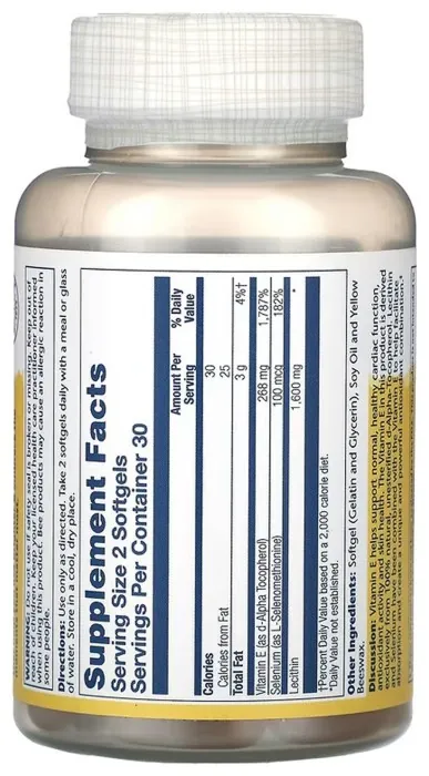 Bio Vitamin E with Selenium 268mg - 60 softgels